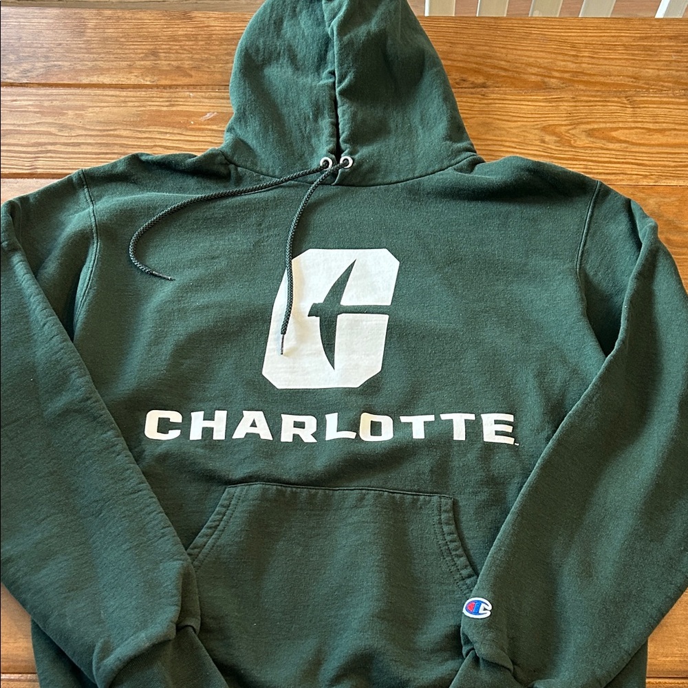 Champion - UNC- Charlotte Hoodie Size Medium - Go 49ers - Green